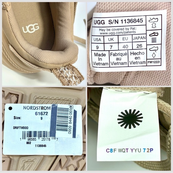 UGG CA1 Trainer Sneakers Driftwood Tan Size 9 NEW 1136845 - Picture 12 of 17
